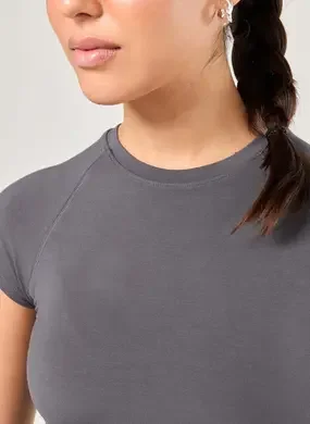 Blusa Manga Curta Justa Raglan