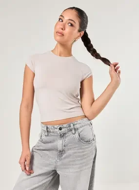 Blusa Manga Curta Justa Raglan