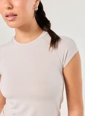 Blusa Manga Curta Justa Raglan