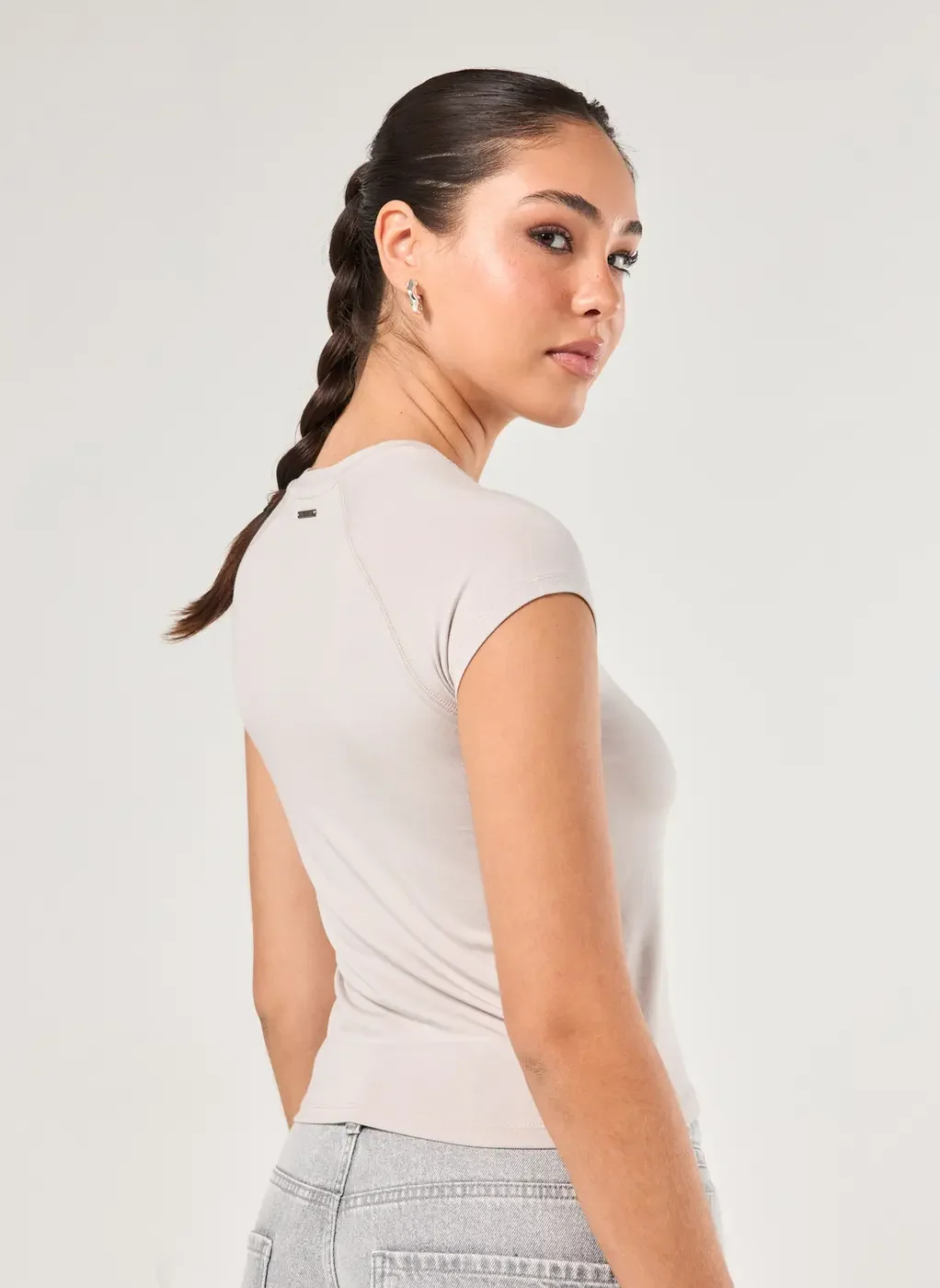 Blusa Manga Curta Justa Raglan