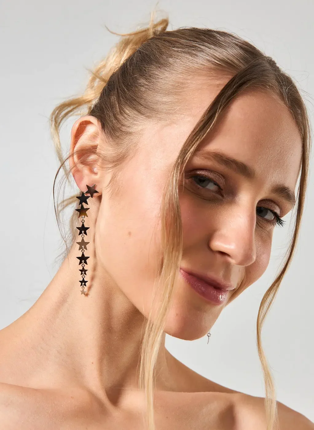 Conjunto 6 Brincos Estrelas E Zircônia