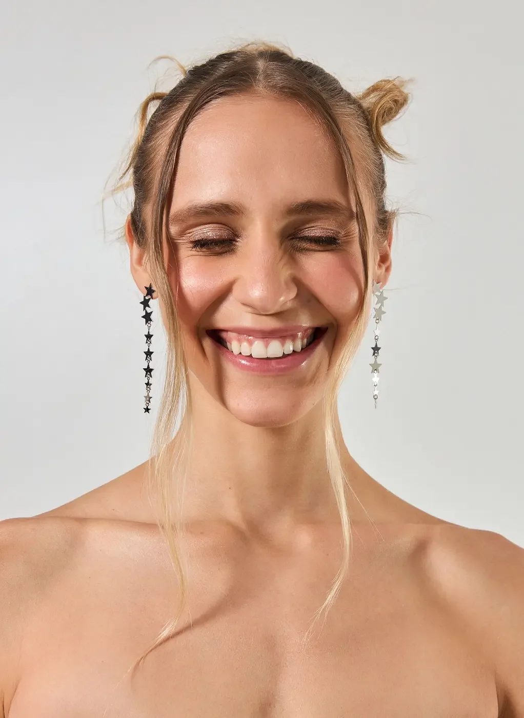 Conjunto 6 Brincos Estrelas E Zircônia