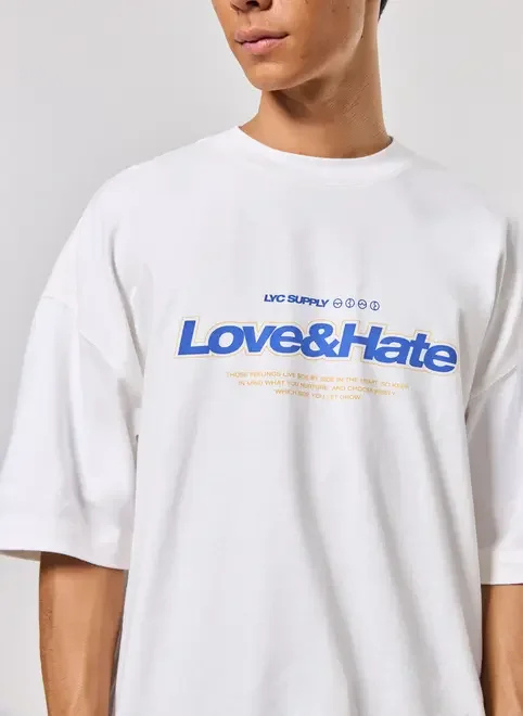 Camiseta Oversized Malhão Off-White Com Escrito