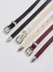 Conjunto 3 Cintos Finos Poliuretano