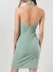 Vestido Malha Retilínea Halter Verde