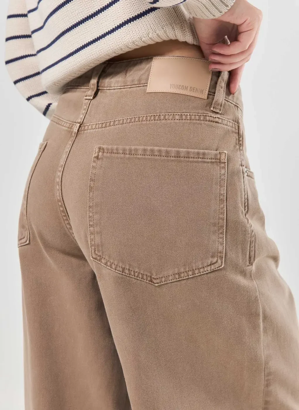 Calça Sarja Wide Leg Cintura Baixa