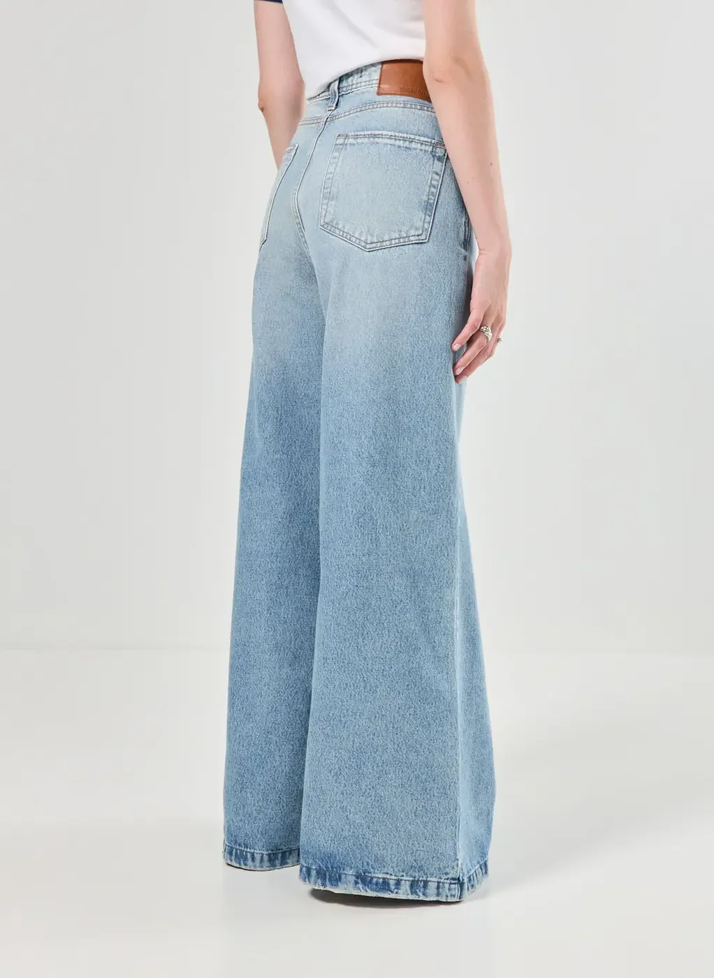 Calça Jeans Pantalona