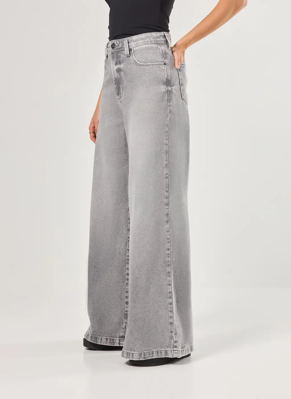 Calça Jeans Pantalona