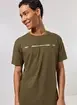 Camiseta Regular Verde Estampa Horizontal