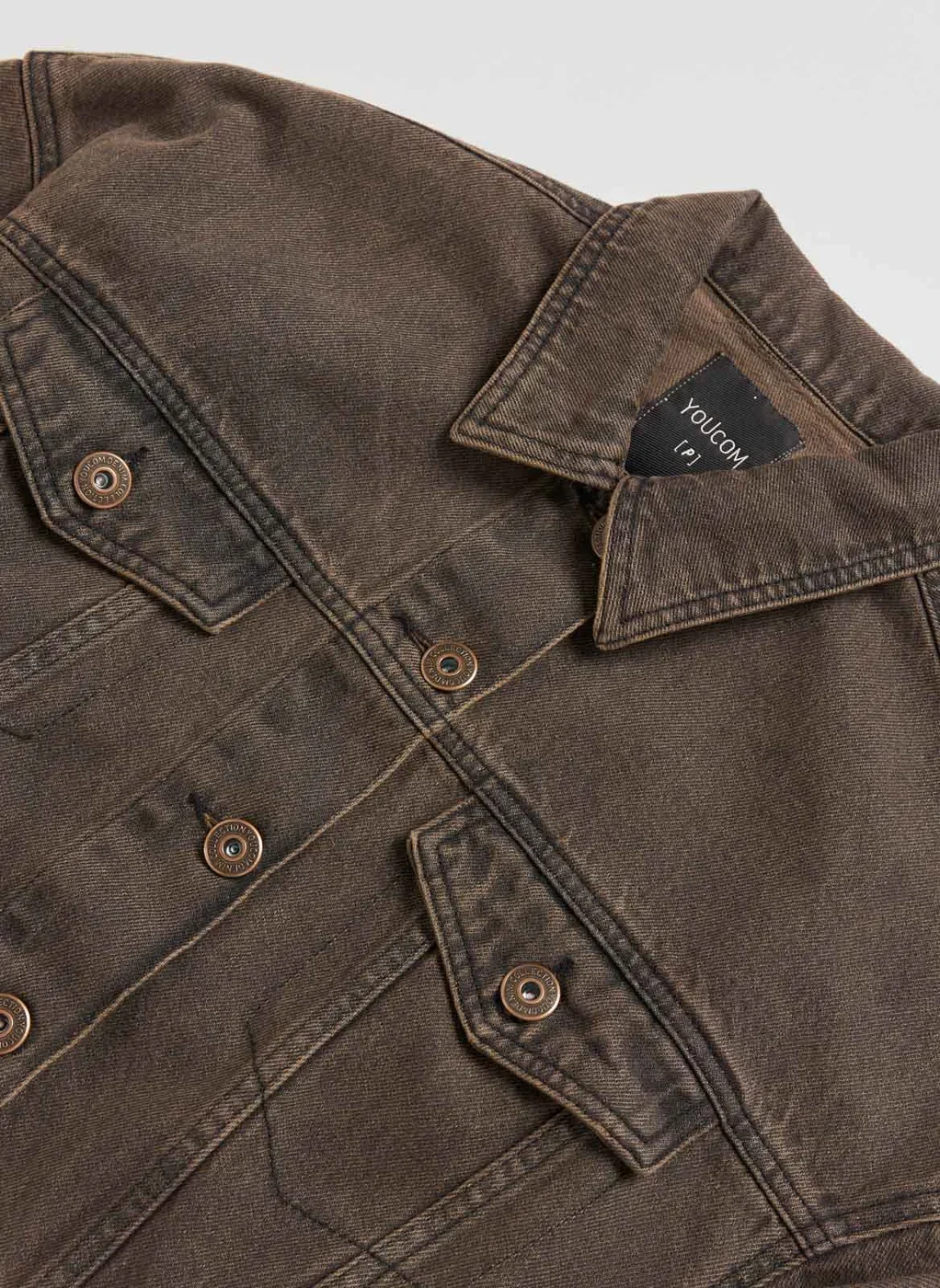 Jaqueta Jeans Cropped Com Bolso