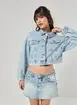 Jaqueta Jeans Claro Cropped