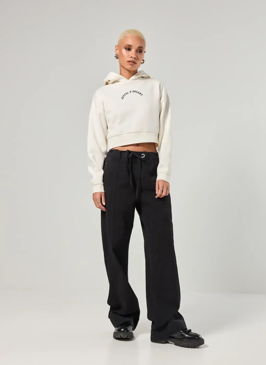 Calça Sarja Wide Leg Amarração