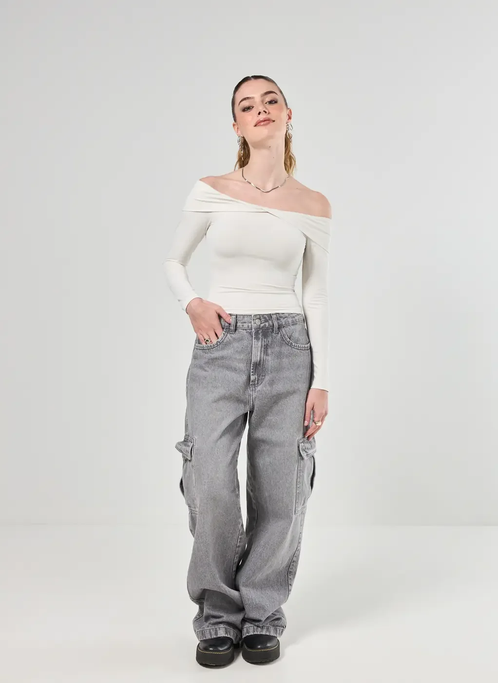 Blusa Poliamida Ombro A Ombro