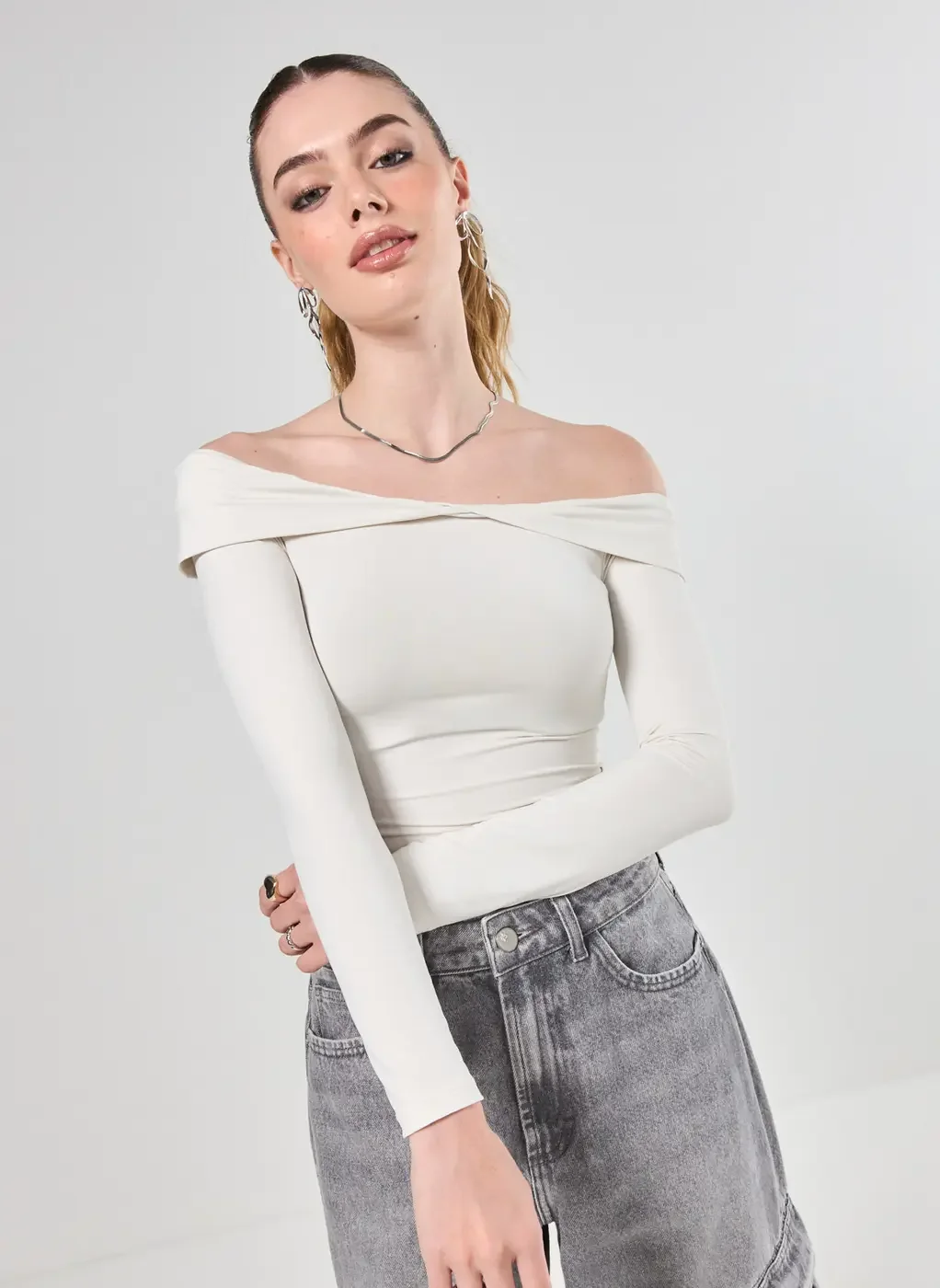 Blusa Poliamida Ombro A Ombro