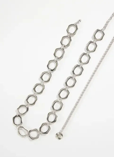 Cinto Bodychain Elos Prateados