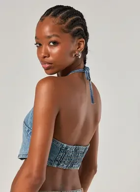 Cropped Jeans Frente Única