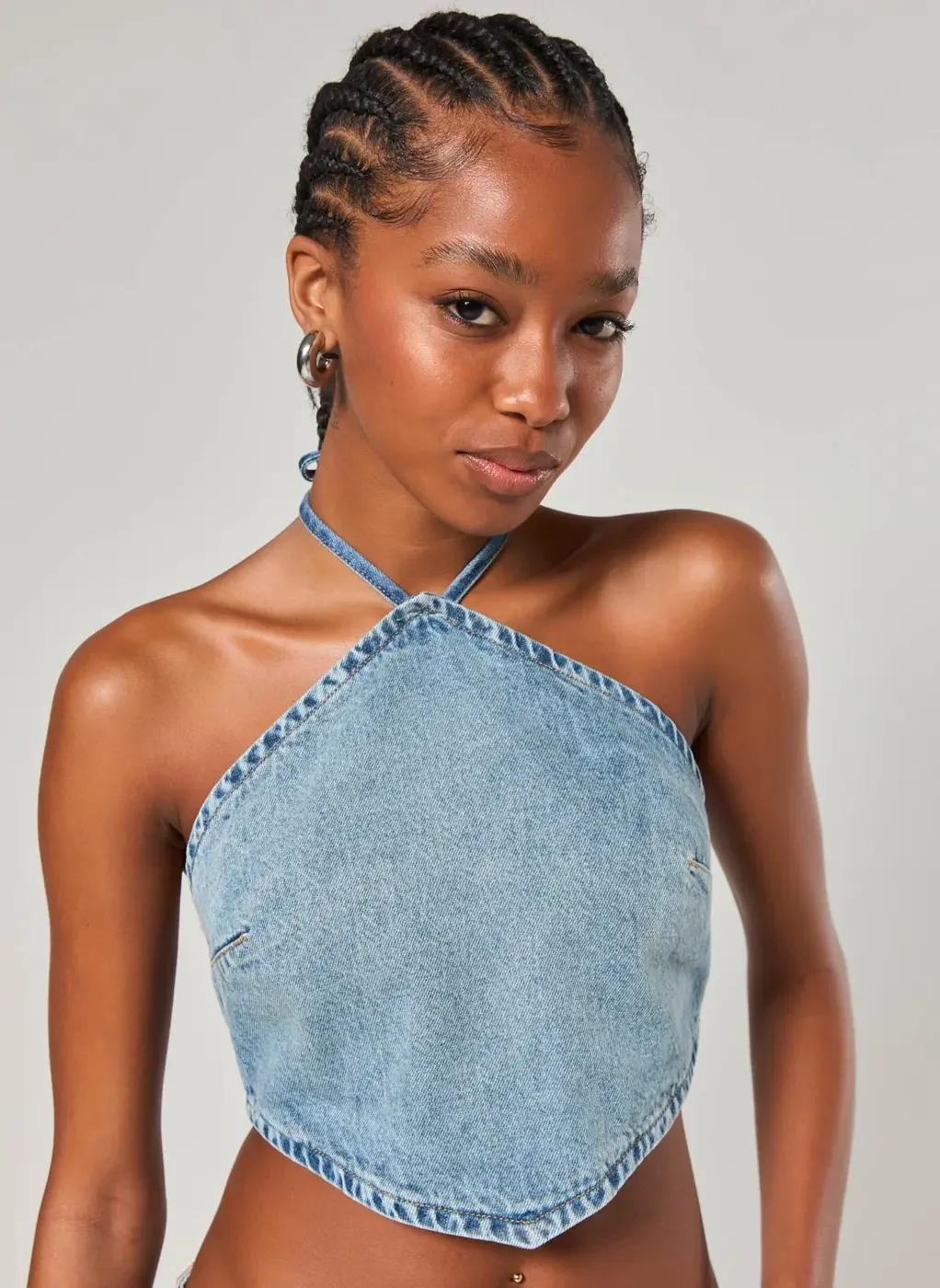 Cropped Jeans Frente Única