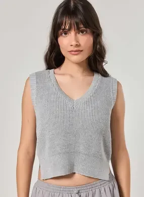 Colete Cinza Tricô