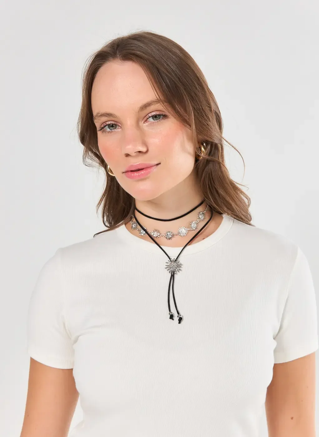 Conjunto Choker E Gravatinha Sol