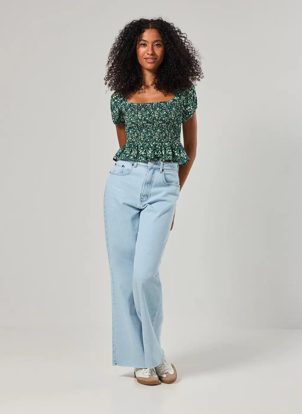 Cropped Lastex Verde Florida