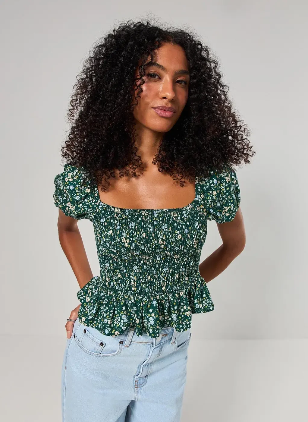 Cropped Lastex Verde Florida