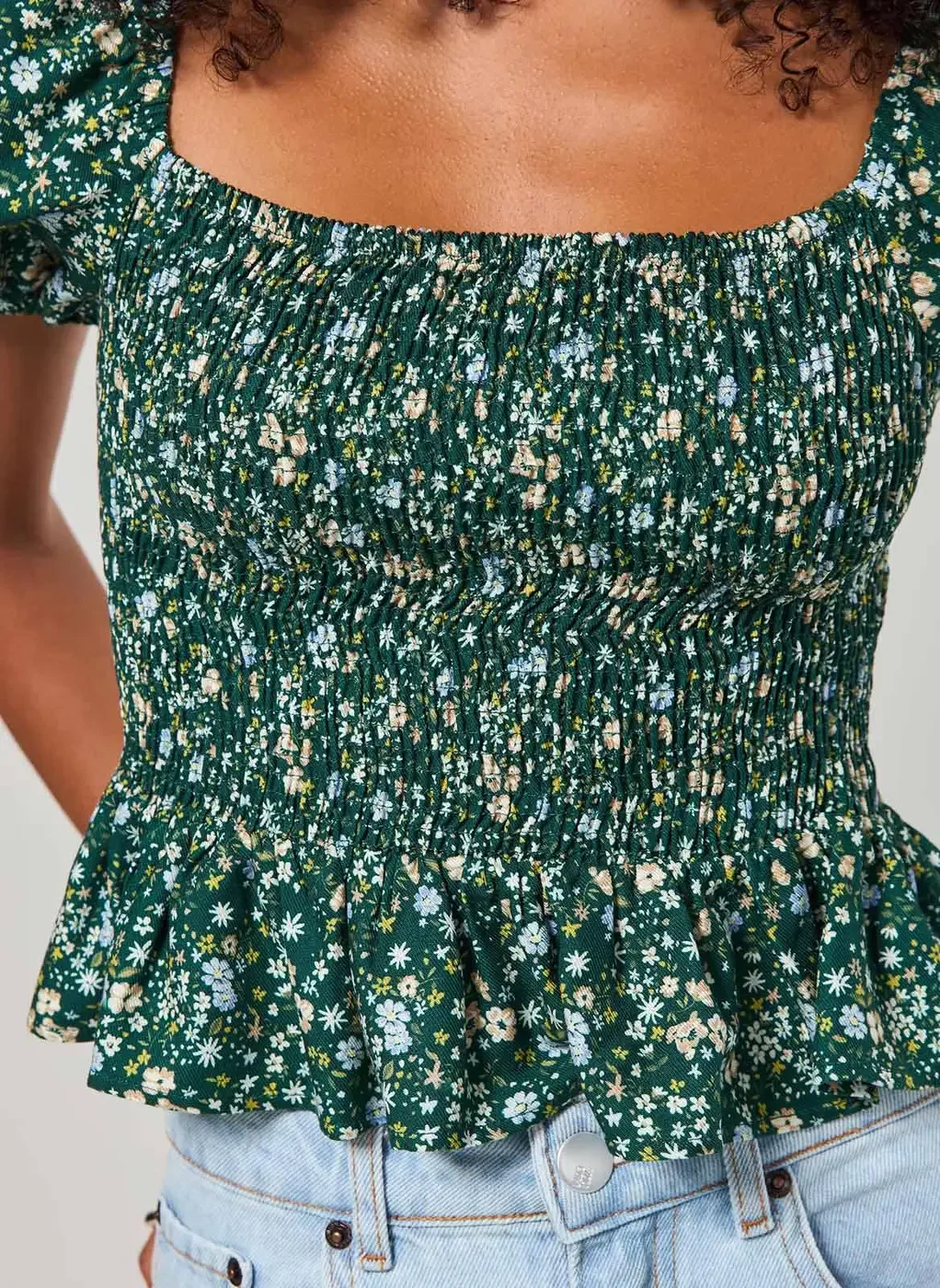 Cropped Lastex Verde Florida