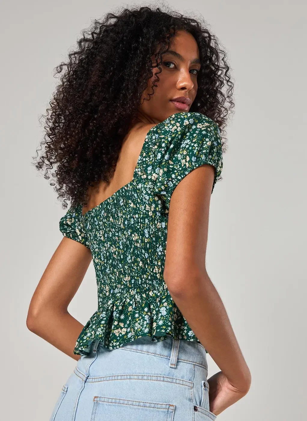 Cropped Lastex Verde Florida