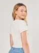 Cropped Off-White Textura Xadrez