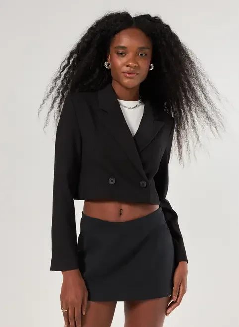 Blazer Cropped Preto