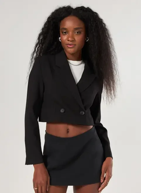 Blazer Cropped Preto