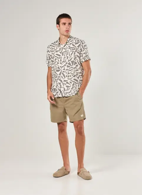 Camisa Regular Estampa Orgânica