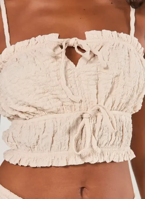 Cropped Texturizado Amarração