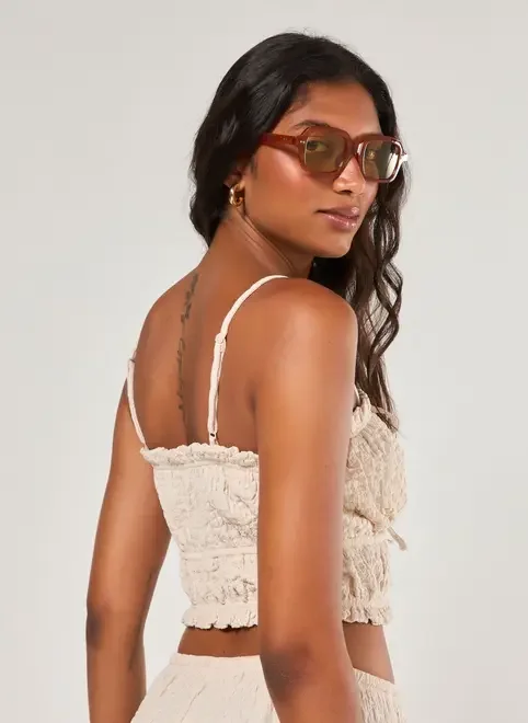 Cropped Texturizado Amarração