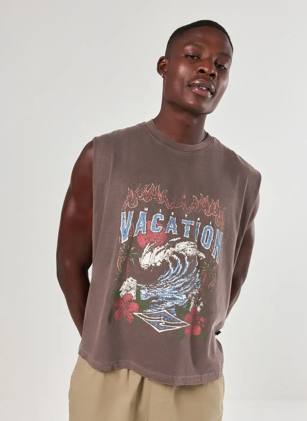 Regata Sleeveless Box Marrom Estonada