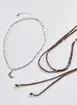Conjunto Dois Colares Suede E Lua