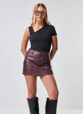 Body Poliamida Mangas Assimétricas