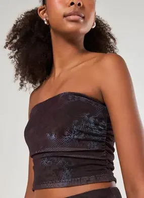 Tube Top Tule Estampado