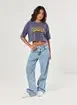 Camiseta Cropped Florida Com Glitter