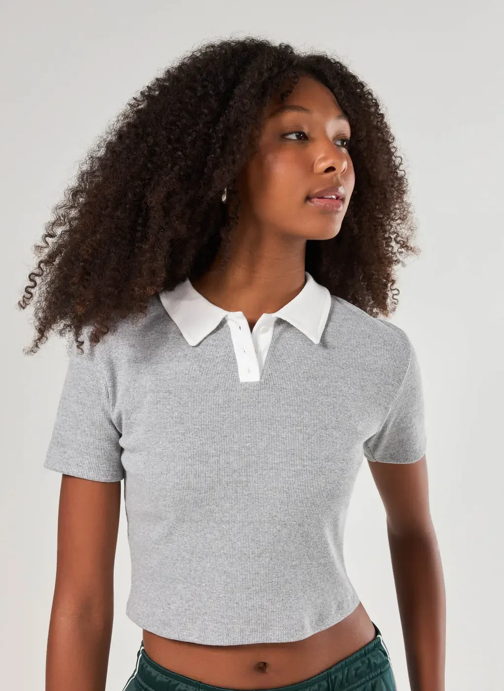 Cropped Polo Ribana
