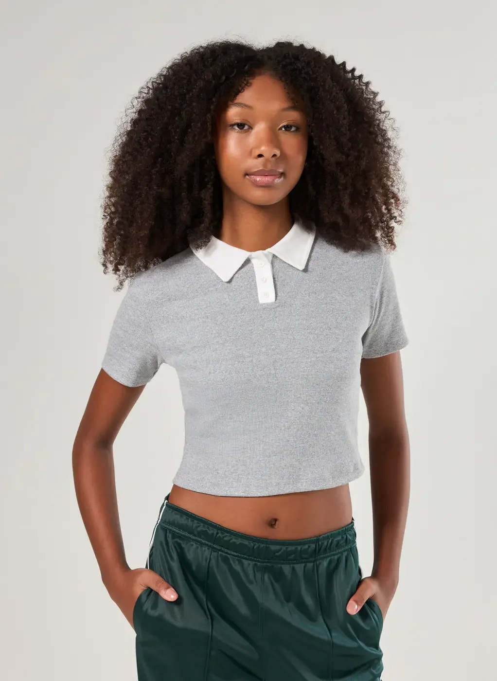 Cropped Polo Ribana