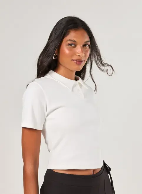 Cropped Polo Ribana