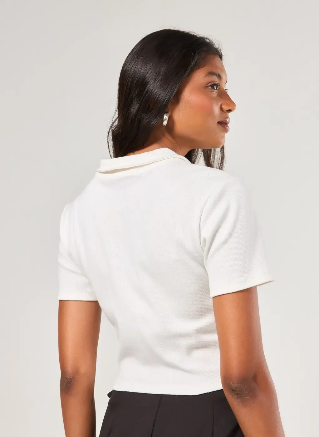 Cropped Polo Ribana