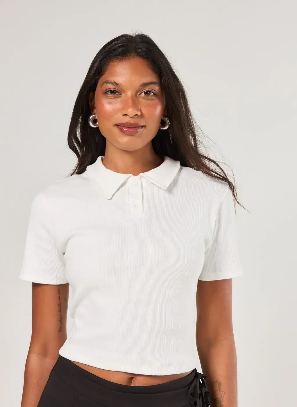 Cropped Polo Ribana