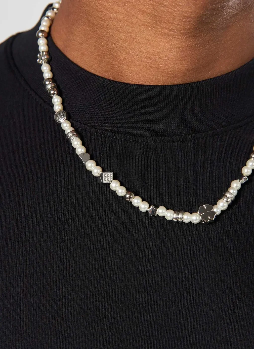 Colar Pérolas Artificiais E Miçangas Fun