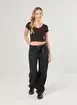 Cropped Preto Detalhes Renda