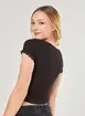 Cropped Preto Detalhes Renda