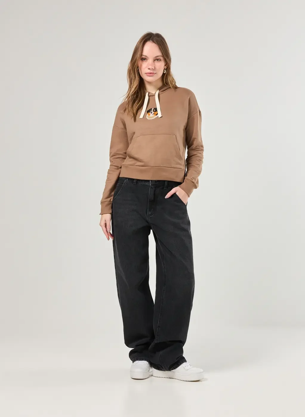 Moletom Marrom Bordado Doguinho