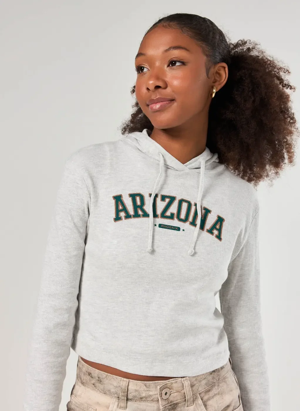 Blusa Manga Longa Arizona Com Capuz