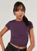 Cropped Roxo Poliamida Com Amarração
