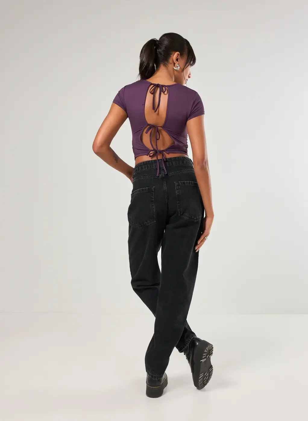 Cropped Poliamida Com Amarração